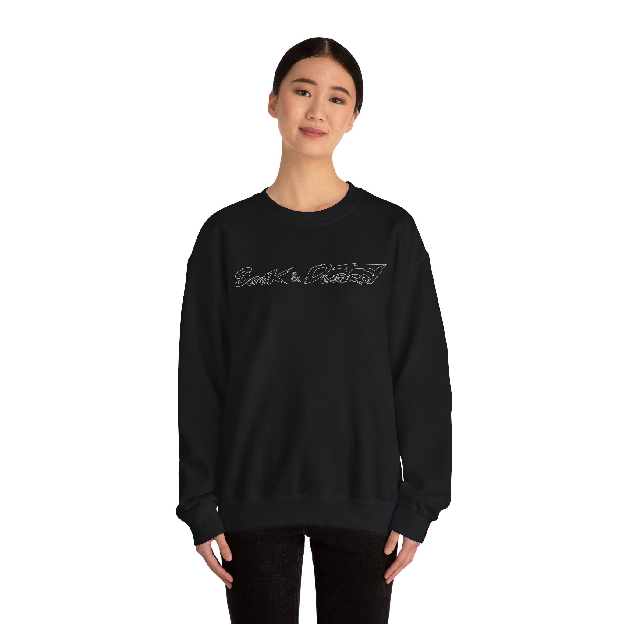 Seek & Destroy Black & White Sweater